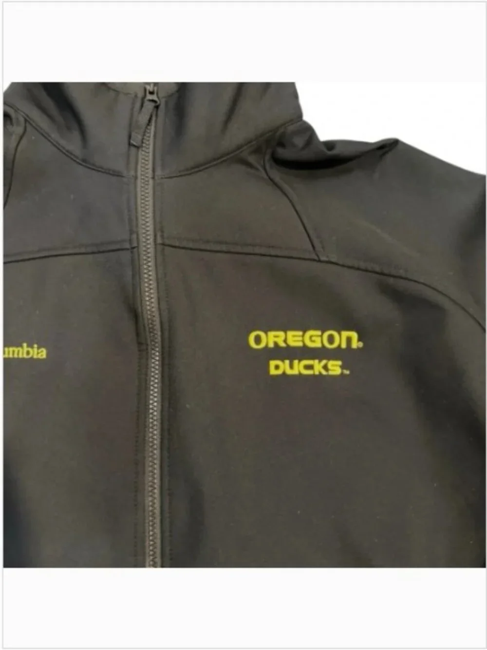 Columbia Oregon Ducks Ascender Softshell Jacket Black Men's XL Game Day